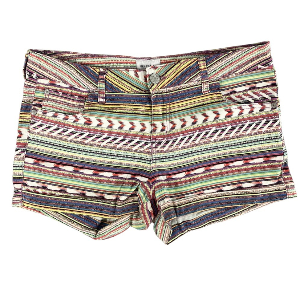 Celebrity Pink Women’s Tribal Print Shorts Size 11/30 Multicolor Summer